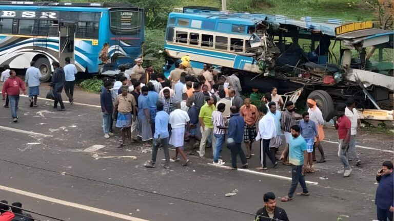 तमिलनाडु के शिवगंगा में दो बसों की आमने-सामने भिड़ंत, कम से कम 11 लोगों की मौत