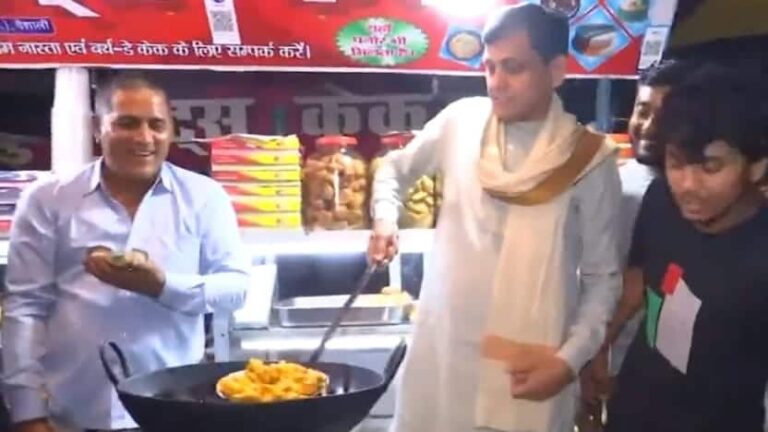 चुनावी प्रचार के बीच पकौड़े तलते दिखे नित्यानंद राय! लोगों की जुटी भीड़, वायरल हुआ वीडियो