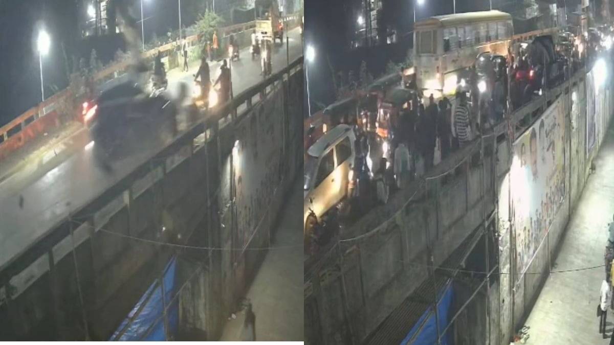 कई फीट उछला और फिर पुल से नीचे गिरा, ठाणे में तेज रफ्तार कार ने कई वाहनों को उड़ाया, 2 की मौत और कई जख्मी