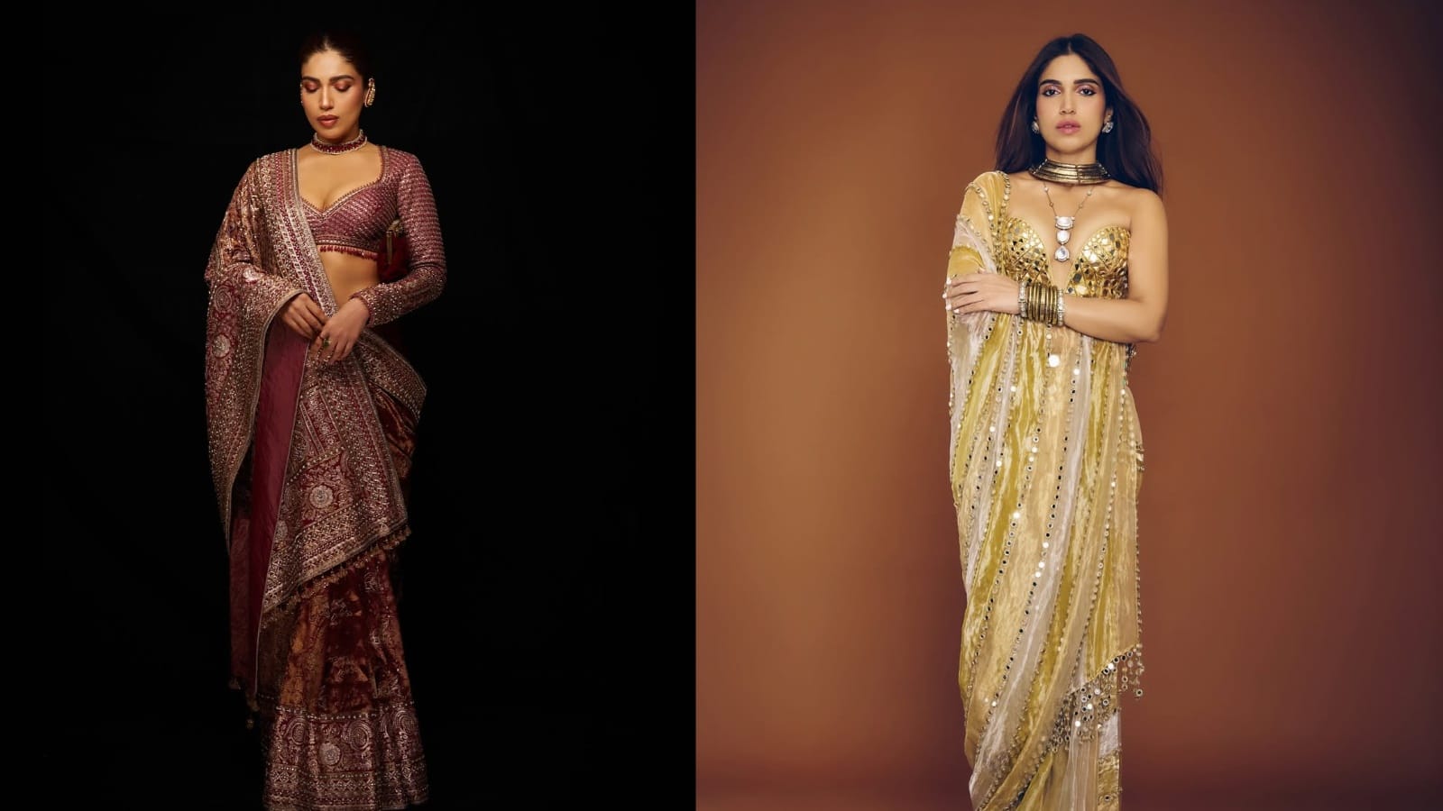 Bhumi Pednekar Looks: भूमि पेडनेकर की इस लाखों की साड़ी पर टिकी फैंस की नजर, कीमत जान उड़ जाएंगे होश