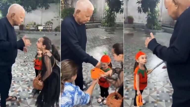 पुचकारा, थोड़ा डराया और फिर दी चॉकलेट...लालू यादव ने नाती-पोते संग मनाया हेलोवीन पार्टी; बेटी ने शेयर किया VIDEO