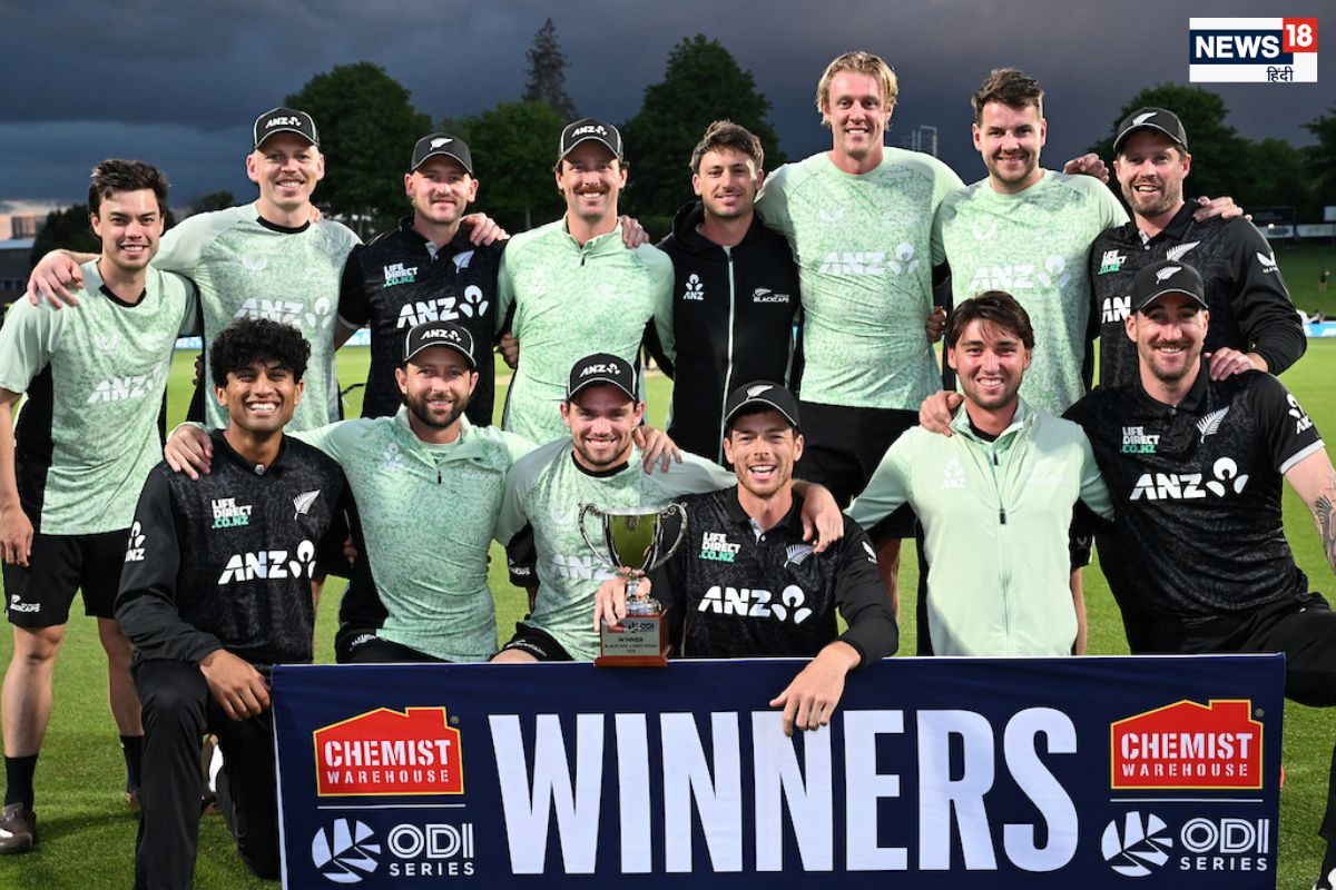 चैपमैन का बल्ला और हेनरी की धार... न्यूजीलैंड ने तीसरा वनडे भी जीता