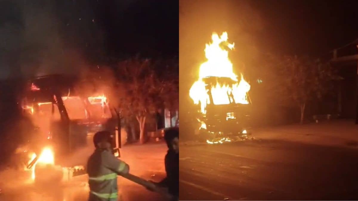 अमरोहा में दर्दनाक सड़क हादसा, ट्रक ने बाइक को रौंदा, फिर अचानक लग गई आग; चार लोग झुलसे और कई घायल