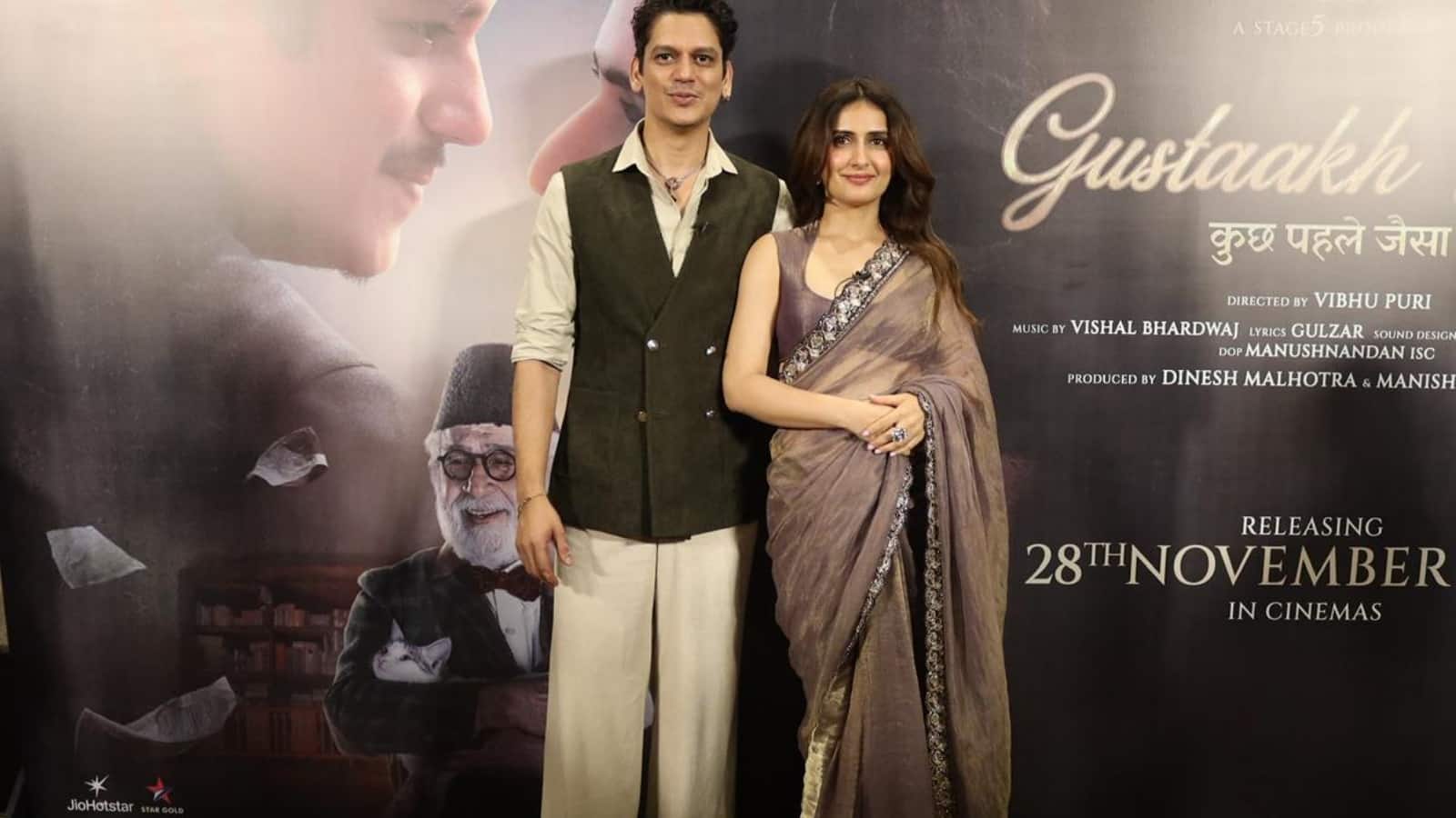 Gustaakh Ishq: चलती-फिरती मोहब्बत की दास्तान! दिल्ली में 'गुस्ताख़ इश्क़' का प्रमोशन करने पहुंचे विजय वर्मा-फातिमा सना शेख