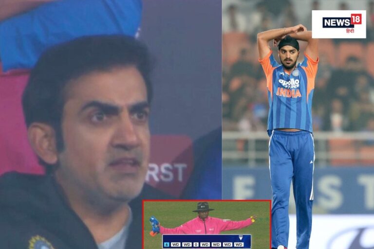 7 वाइड 13 गेंद का ओवर,एक सिक्स से बिगड़ गई अर्शदीप की लेंथ, गंभीर का चढ़ा पारा