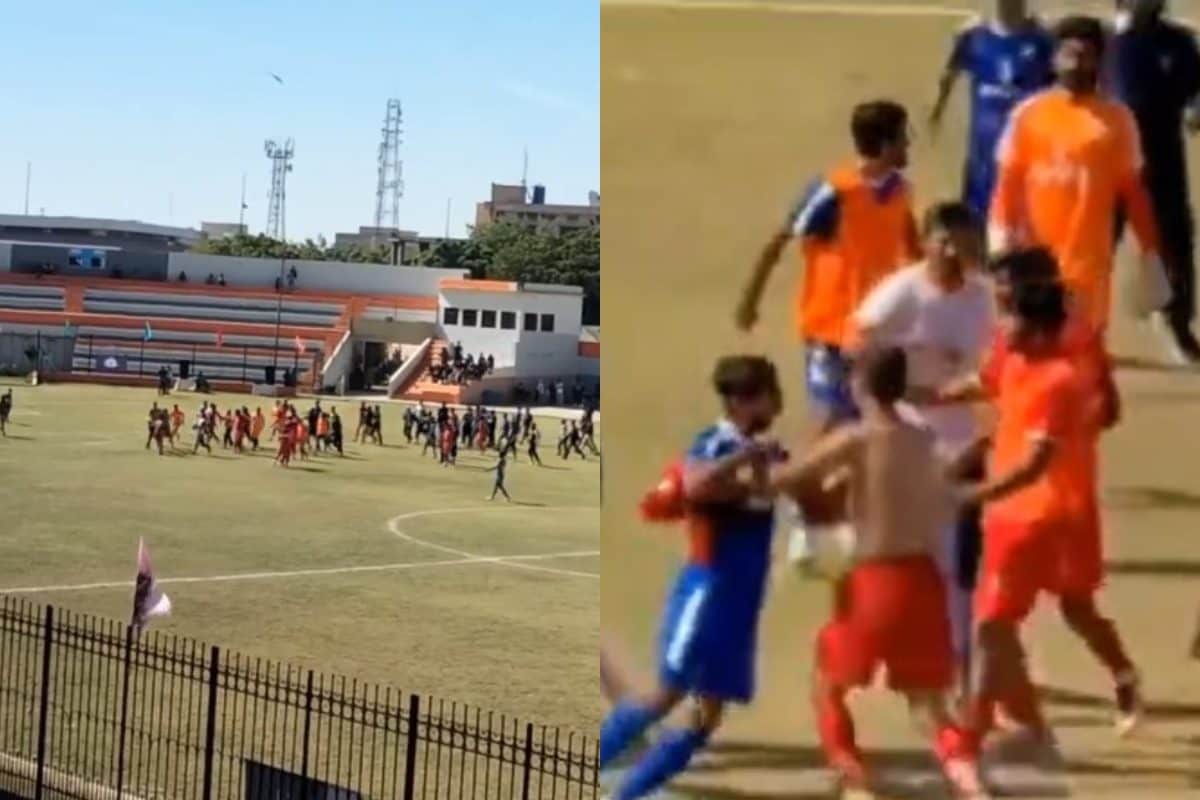पाकिस्तान में फुटबॉल मैच के दौरान सिर फुटव्वल, खिलाड़ियों ने एक-दूसरे को दौड़ा दौड़ाकर पीटा