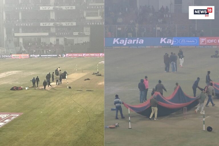 कभी चलाया रोलर तो, कभी पिच को कंबल से ढका, फोटो में देखें लखनऊ T20 का ड्रामा