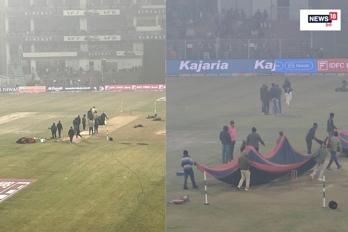 कभी चलाया रोलर तो, कभी पिच को कंबल से ढका, फोटो में देखें लखनऊ T20 का ड्रामा