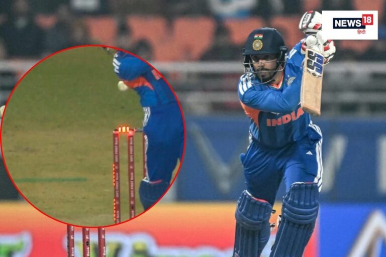 विकेट से लगी गेंद, लाइट भी जली, फिर भी आउट नहीं हुए जितेश शर्मा