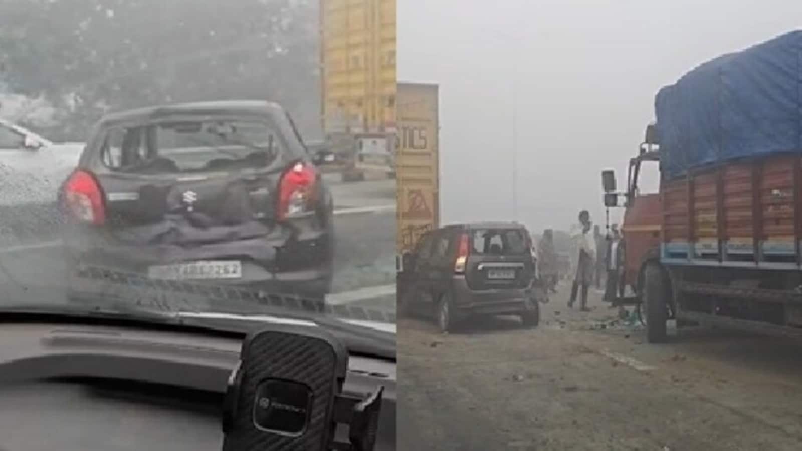 Noida Expressway accident: नोएडा एक्सप्रेसवे पर घने कोहरे के कारण वाहनों की आपस में टक्कर, हादसे में कई लोग घायल