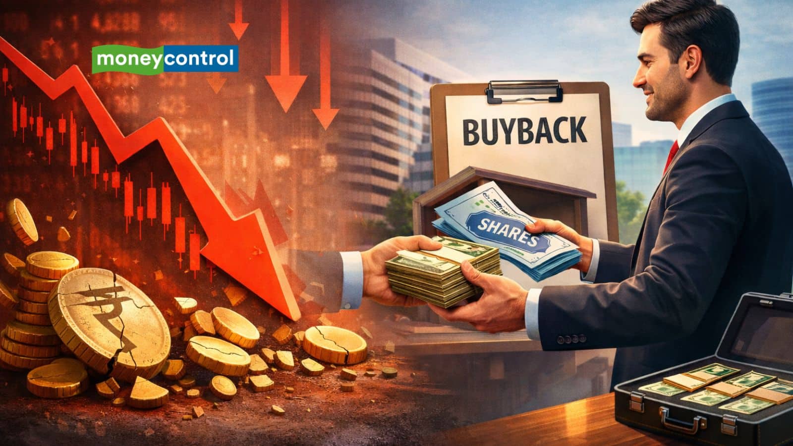 Share Buyback: 17 कंपनियों के शेयर बायबैक प्राइस से 57% तक नीचे; इंफोसिस, टानला से बजाज ऑटो जैसे बड़े नाम शामिल