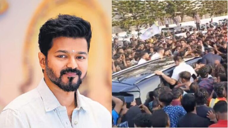 Thalapathy Vijay: फैंस की दीवानगी ने बढ़ाई मुश्किल, एयरपोर्ट पर गिरते विजय का वीडियो वायरल