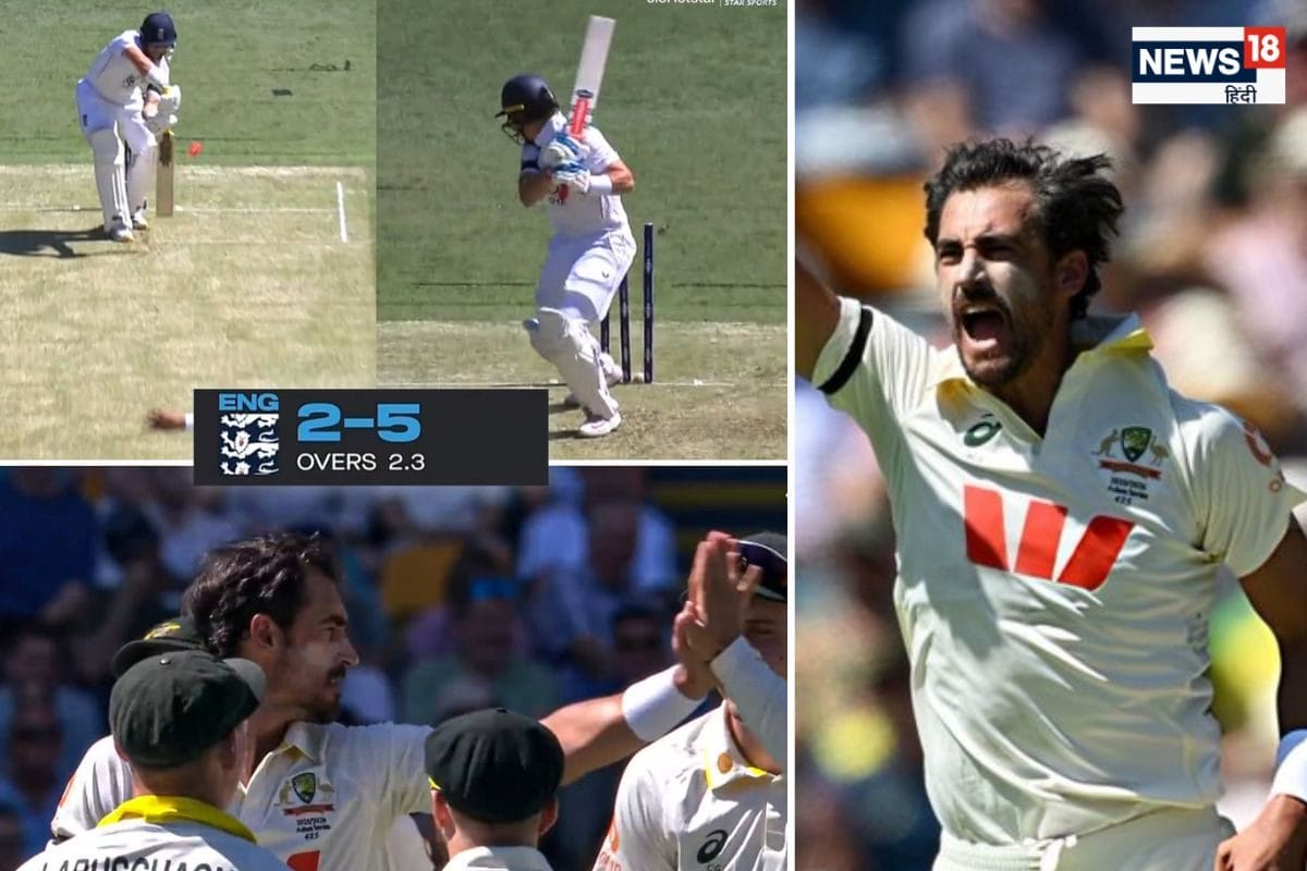 0, 0...स्टार्क ने डे-नाइट टेस्ट में रचा इतिहास, पिंक बॉल मैच शुरू होते ही आतंक