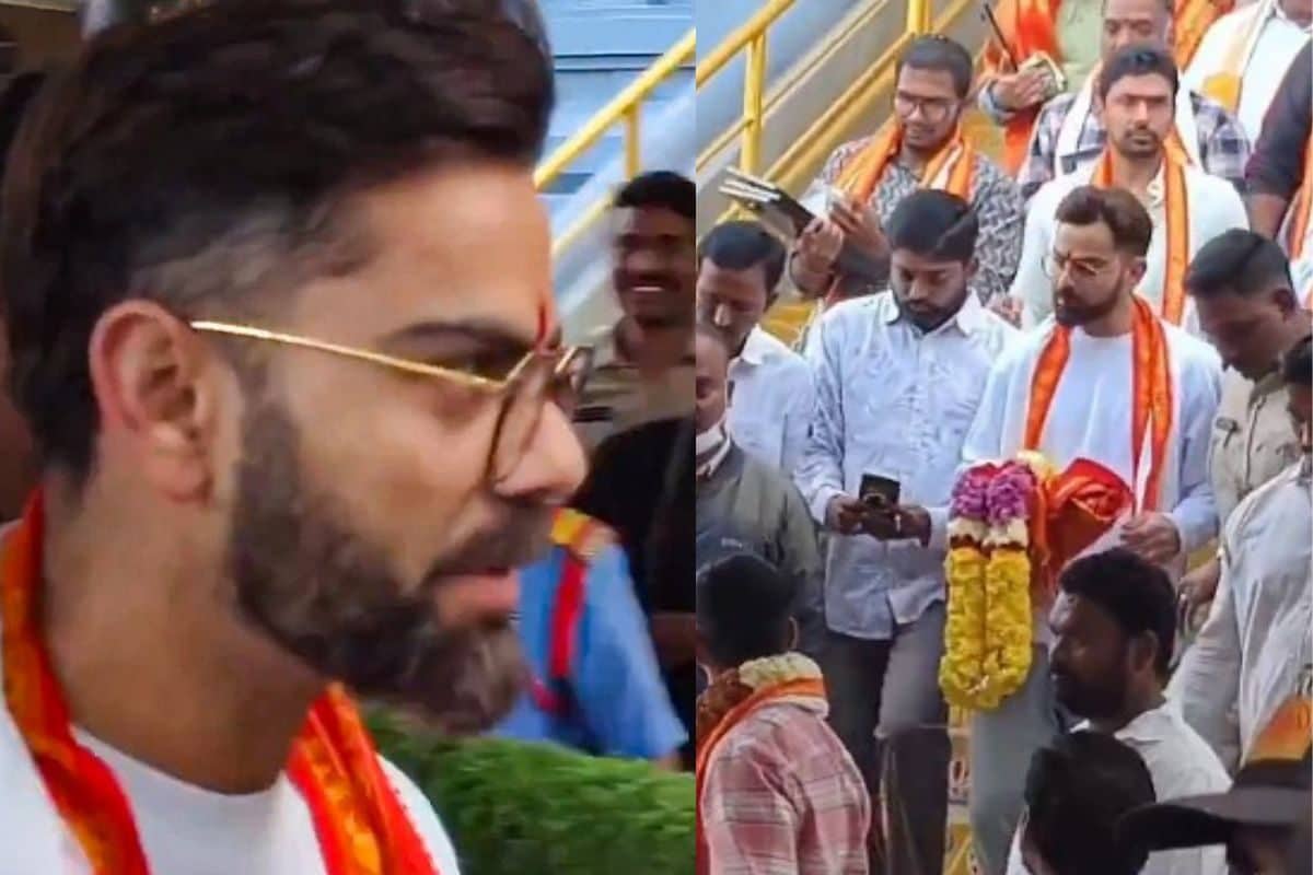 माथे पर तिलक, हाथ में पूजा की थाल लिए भक्ति में लीन दिखे विराट कोहली