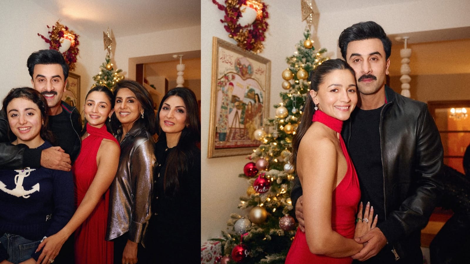 Alia Bhatt: आलिया भट्ट ने रणबीर कपूर को किया हग, क्रिसमस डिनर में राहा ने की मस्ती