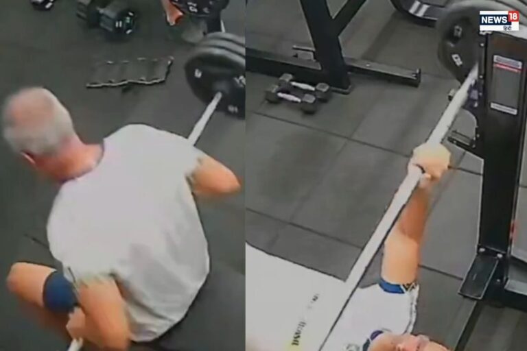 वेटलिफ्टर संग जिम में हादसा, बेंच प्रेसिंग करते वक्त मौत, CCTV में कैद मंजर