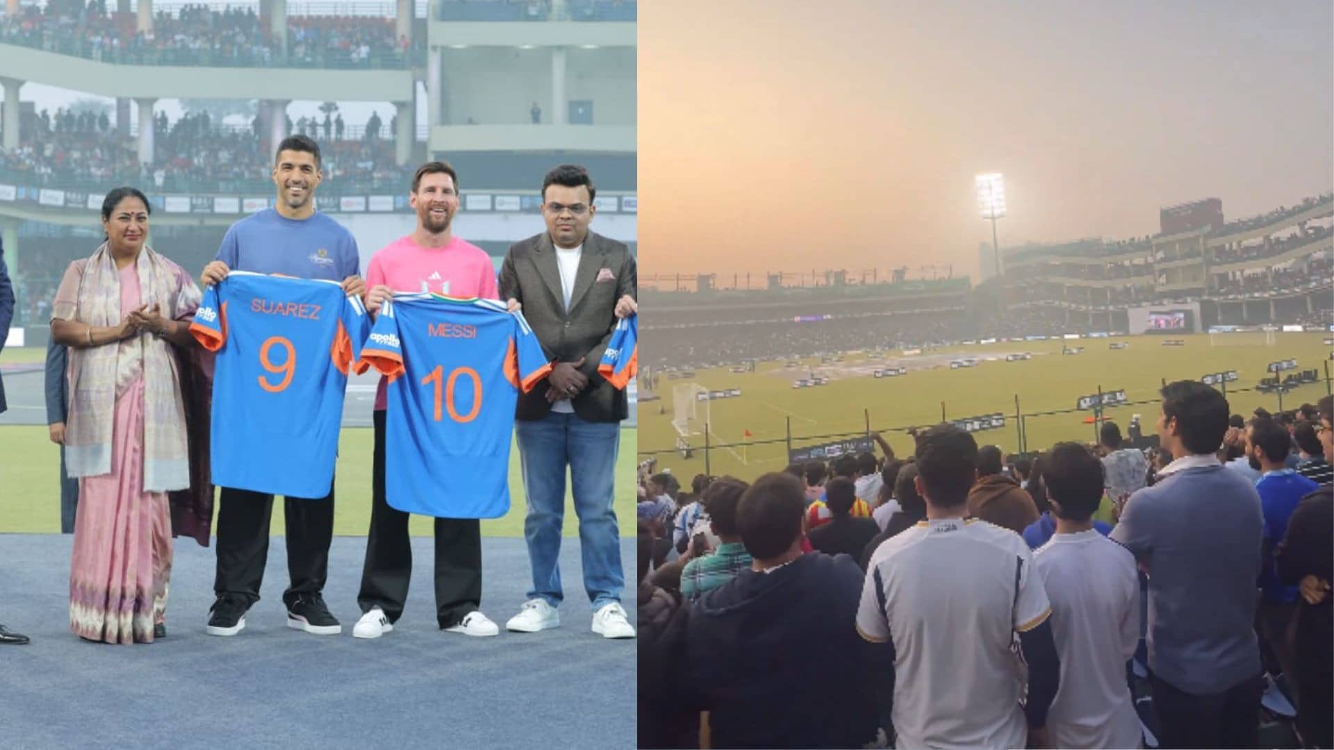 स्टेडियम में Lionel Messi का स्वागत करने पहुंची CM रेखा गुप्ता, लोग लगाने लगे 'AQI- AQI' के नारे, AAP बोली- दिल्ली और देश की फजीहत...