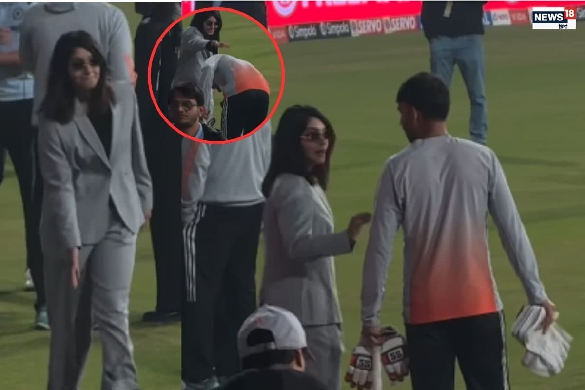 कौन है ये महिला क्रिकेटर,जिसके बीच मैदान में सबके सामने जितेश शर्मा ने छुए पैर