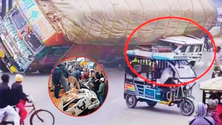 UP Accident Video: बोलेरो से टकराया ट्रक, फिर गाड़ी पर ऐसे पलटा कि देखने वाले के रोंगटे हो जाएंगे खड़े; काटकर निकालना पड़ा ड्राइवर का शव