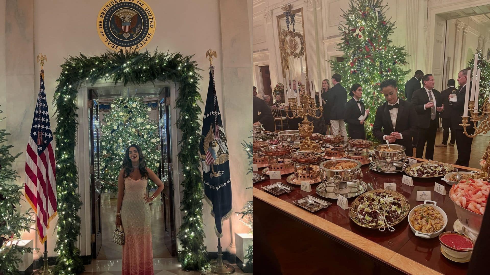 White House के क्रिसमस डिनर में पहुंची मल्लिका शेरावत, डोनाल्ड ट्रंप के साथ ग्लैमरस शाम की फोटो हुई वायरल... फैंस बोले- इनवाइट कैसे मिला?