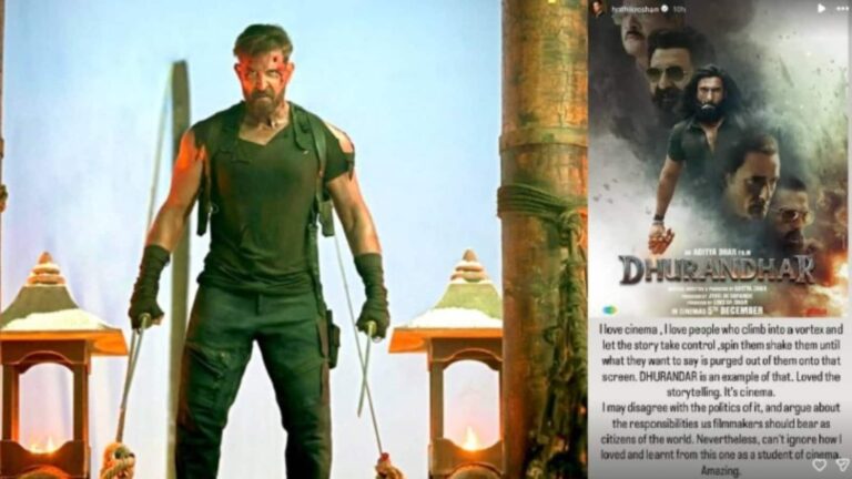 Hrithik Roshan: भले ही मैं इसकी पॉलिटिक्स से सहमत नहीं हूं, लेकिन क्या फिल्म है..., आदित्य धर की धुंरधर के मुरीद हुए ऋतिक रोशन