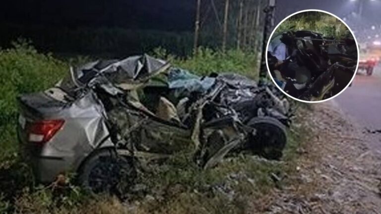 UP: अमरोहा के NH-9 पर दो अलग-अलग सड़क हादसों में चार डॉक्टर सहित 6 लोगों की दर्दनाक मौत, खड़े ट्रक में जा घुसी कार