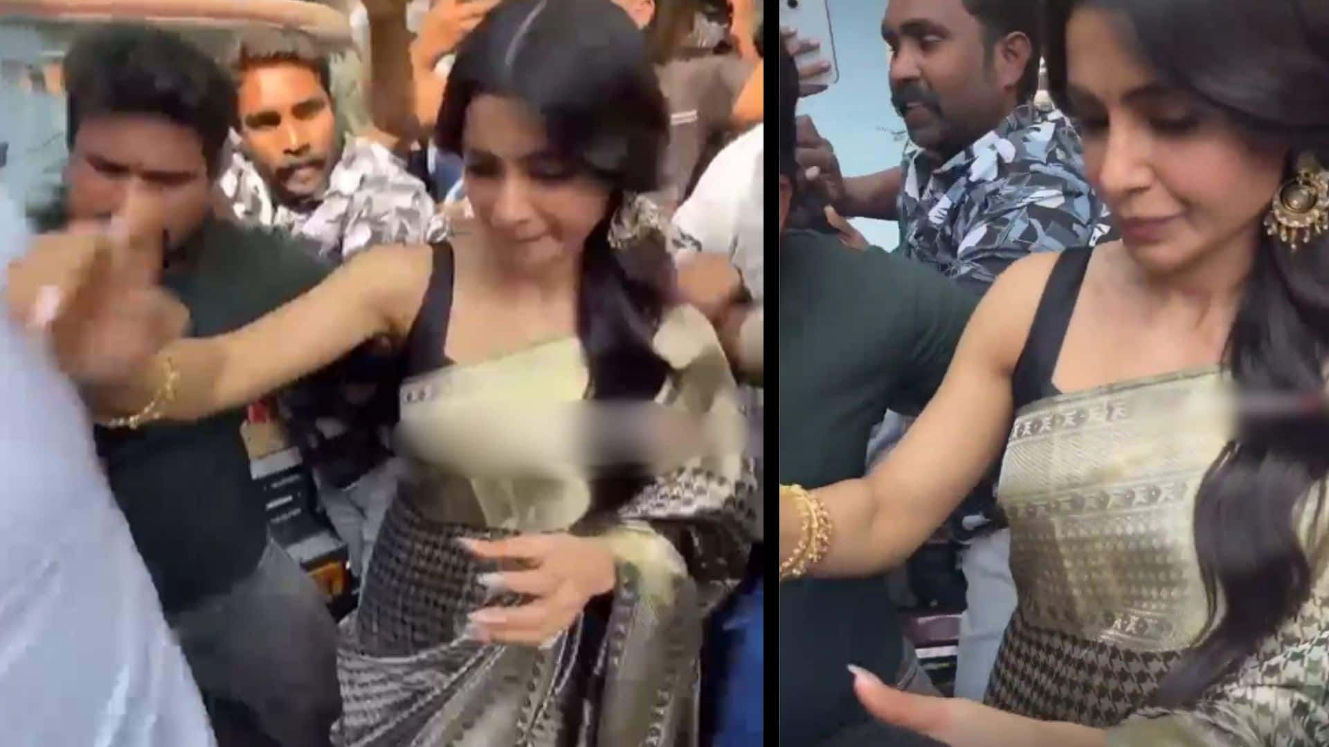 Samantha Ruth Prabhu: निधि अग्रवाल के बाद अब सामंथा रुथ प्रभु का भीड़ में खींचा साड़ी का पल्लू, लोगों में छाया गुस्सा!
