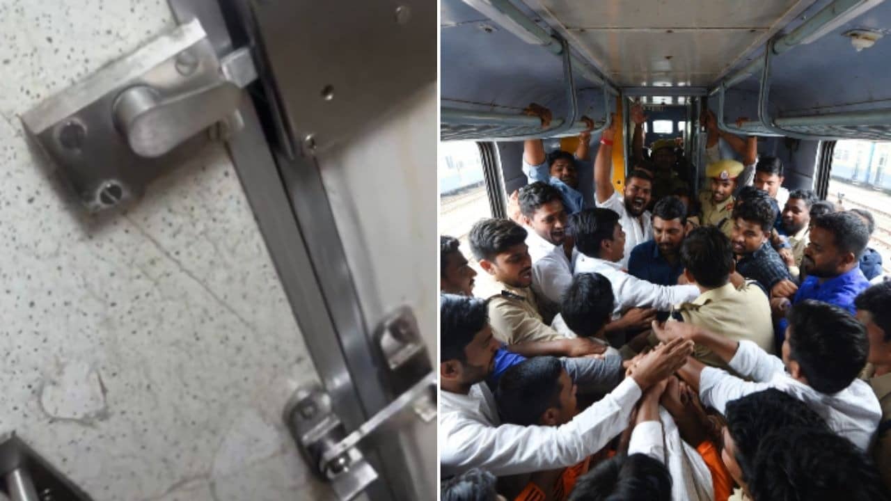 Viral: 'बहुत ज्यादा डर लग रहा है', अचानक ट्रेन के कोच में घुस गए 30-40 लोग, महिला ने खुद को टॉयलेट में किया बंद; देखिए VIDEO