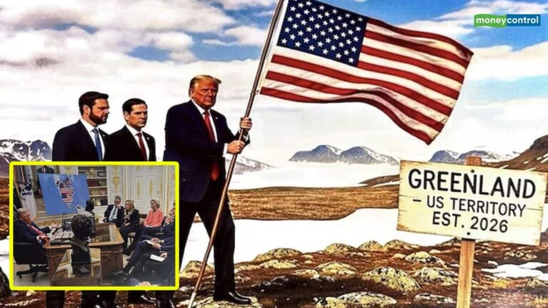 Donald Trump: डोनाल्ड ट्रंप ने सोशल मीडिया पर शेयर किया नया अमेरिकी मैप! कनाडा, वेनेजुएला और ग्रीनलैंड को दिखाया US का हिस्सा