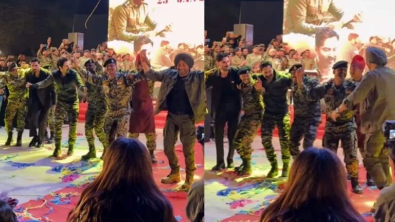 BSF जवानों संग 'घर कब आओगे' पर झूमे सनी देओल, वरुण धवन और अहान शेट्टी, वीडियो हुआ वायरल