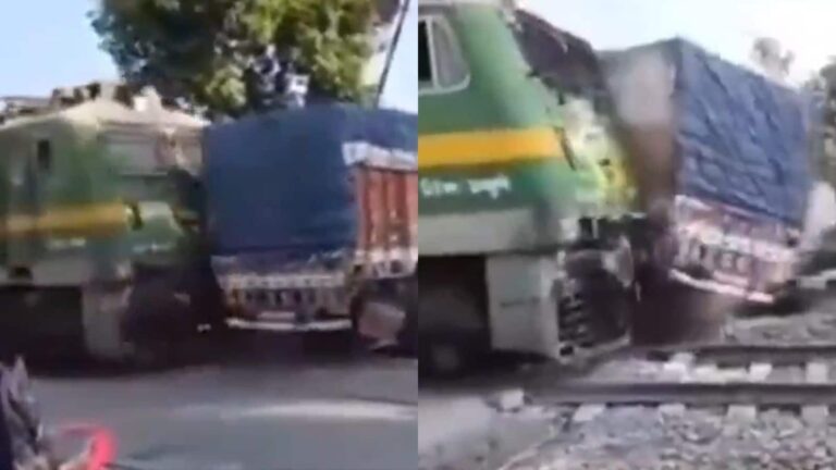 Jharkhand News: झारखंड में ट्रेन और ट्रक के बीच भीषण टक्कर, देवघर रेलवे क्रॉसिंग पर हादसे के बाद मचा हड़कंप!