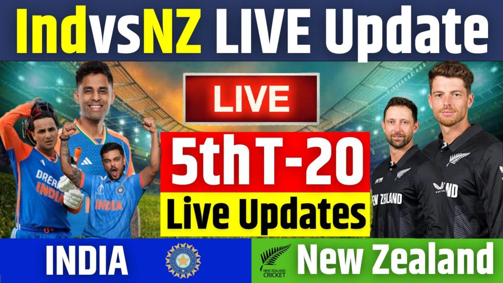 IND vs NZ T20 Match Live Score: आखिरी मुकाबले में भारत ने जीता टॉस, पहले गेंदबाजी करेगा न्यूजीलैंड
