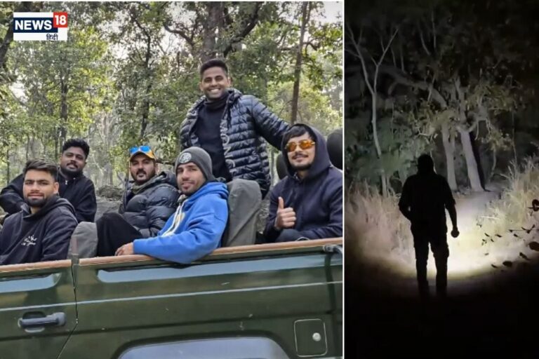खतरों के खिलाड़ी बने सूर्या-रिंकू और टीम इंडिया! आधी रात टाइगर की तलाश में घूमा जंगल