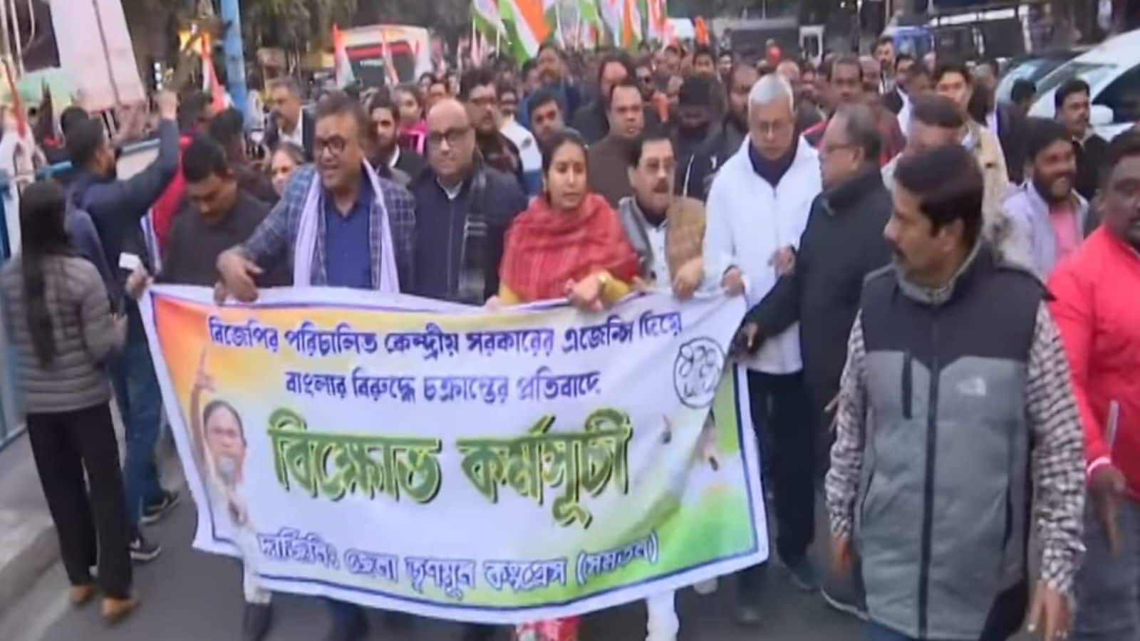 ED रेड के खिलाफ सड़क पर उतरी TMC, बंगाल के कई जिलों में हुआ विरोध