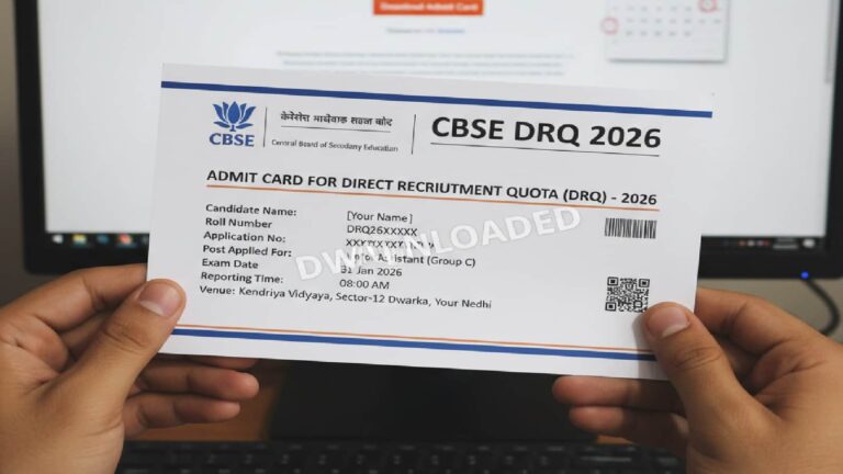 CBSE DRQ 2026 Admit Card: आधिकारिक वेबसाइट पर जारी हुए एडमिट कार्ड, जानें हॉल टिकट डाउनलोड करने का तरीका