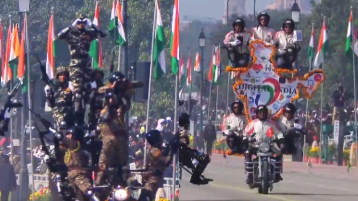 म्हारी छोरियां छोरों से कम है के... जब बाइक पर भारत का नक्शा लेकर बेटियों ने दिखाया करतब, तो गर्व से चौड़ा हो गया हर भारतीय का सीना