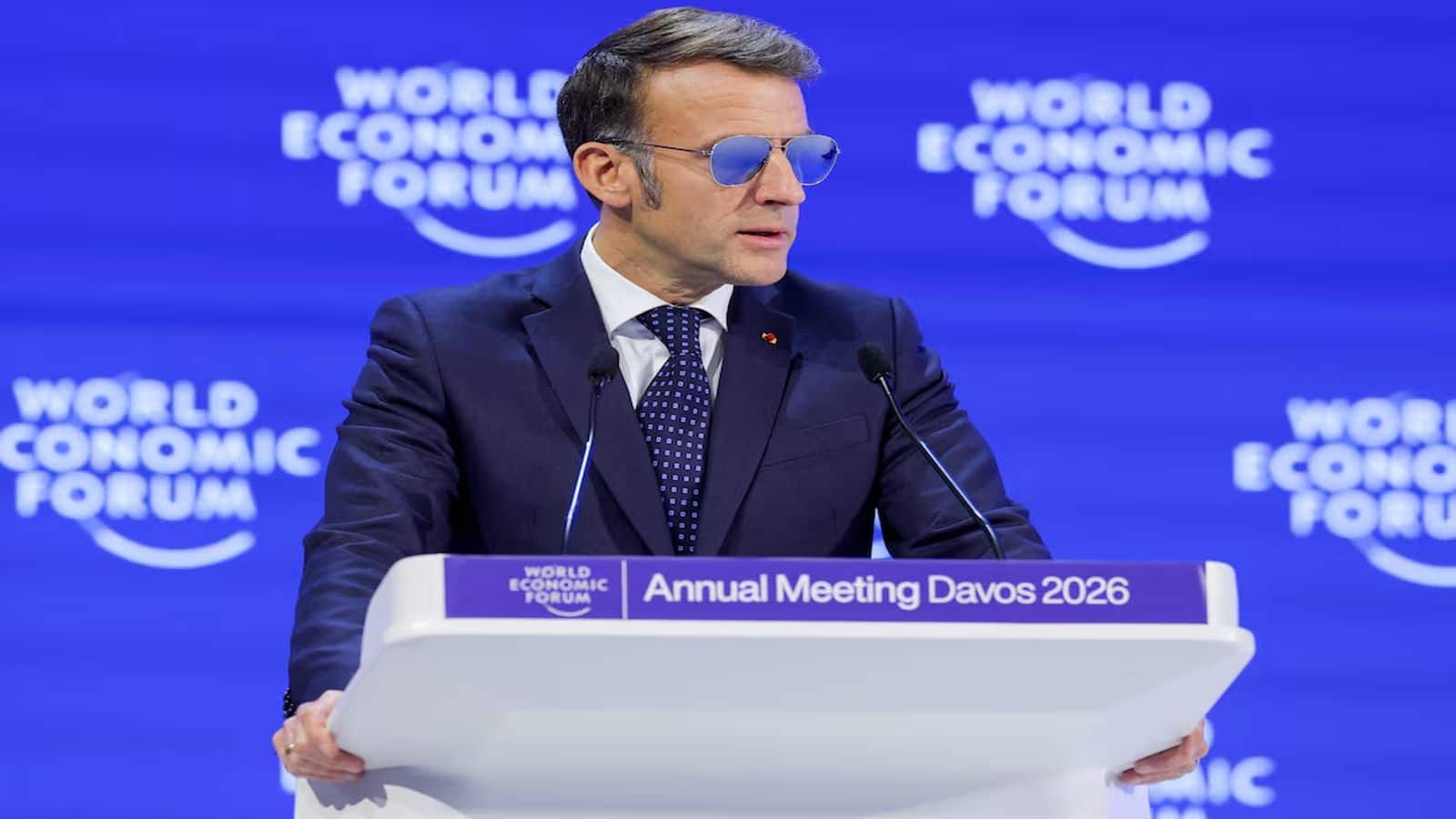 Davos 2026: 'साल 2024 में 60 युद्ध हुए, उनमें कुछ फिक्स थे'; दावोस में ग्रीनलैंड और टैरिफ को लेकर ट्रंप पर बरसे मैक्रों, तंज भी कसा