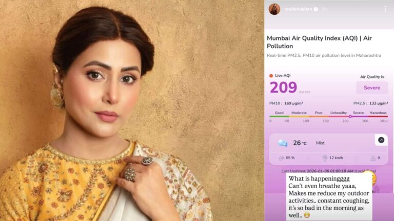 Hina Khan: मुंबई की जहरीली हवा से हिना खान की बढ़ी परेशानी, सोशल मीडिया पर जताई चिंता