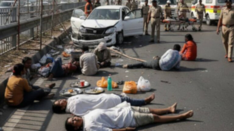 MP के जबलपुर में बड़ा हादसा, तेज रफ्तार कार ने 20 से ज्यादा मजदूरों को रौंदा, 2 की मौत, 11 की हालत गंभीर