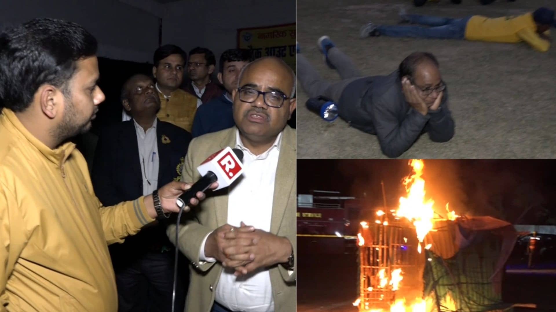 धमाका होते ही जमीन पर लेटे लोग, हुआ ब्‍लैकआउट और फौरन पहुंची रेस्‍क्यू टीम...मॉकड्रिल में मुश्‍तैद दिखा कानपुर प्रशासन