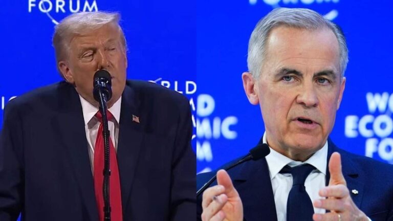 WEF Davos: 'अमेरिका की वजह से जिंदा है कनाडा'; दावोस में 'वर्ल्ड ऑर्डर' वाले कार्नी के बयान पर भड़के ट्रंप