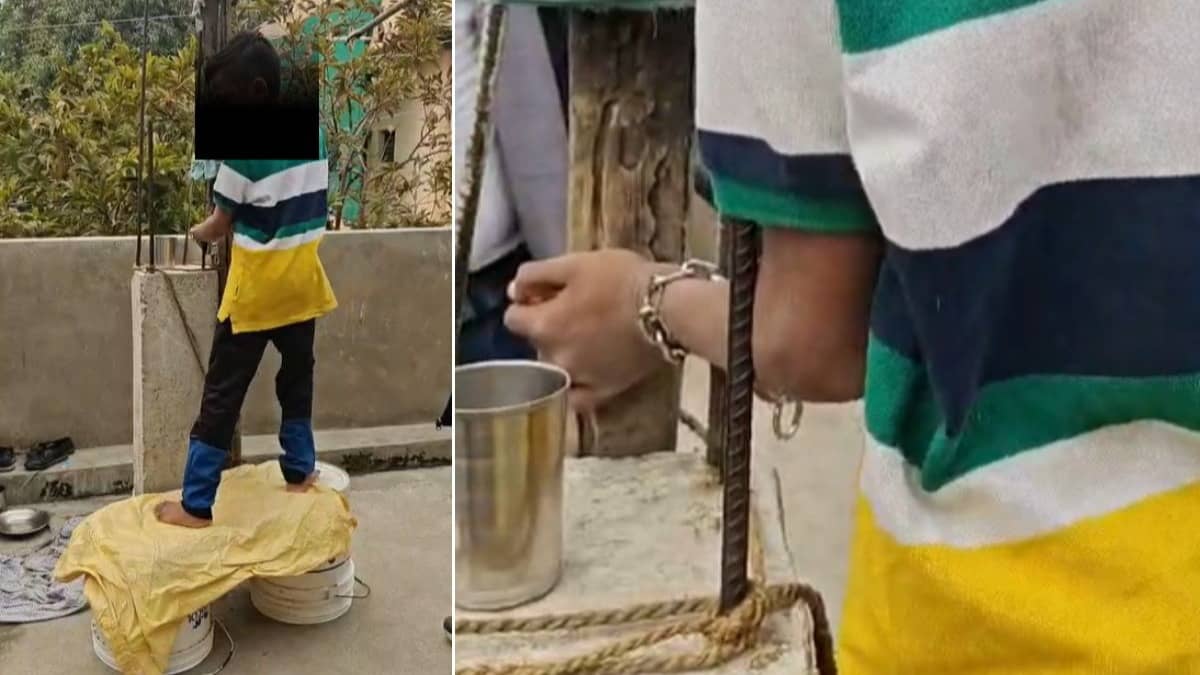 Child Rescue Video: 'जंजीरों से बांधा,फिर...', बच्चे की चोरी की आदत को सुधारने के लिए माता-पिता ने उठाया खौफनाक कदम, पुलिस ने ऐसे किया रेस्क्यू