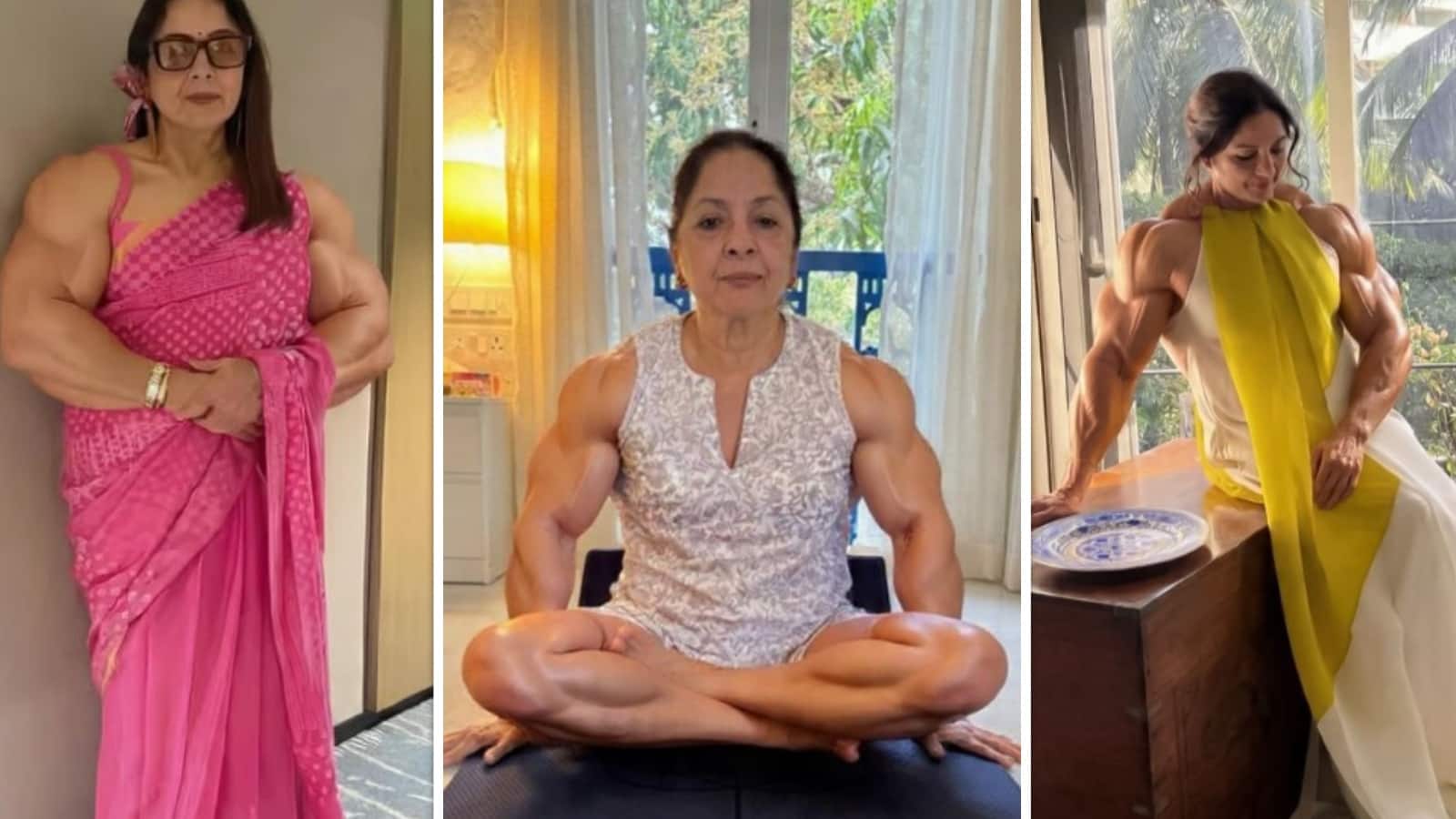 Neena Gupta: नीना गुप्ता ने इंस्टाग्राम पर शेयर की फनी फोटोज, एक्ट्रेस की मस्कुलर लुक देख फैंस की छूटी हंसी