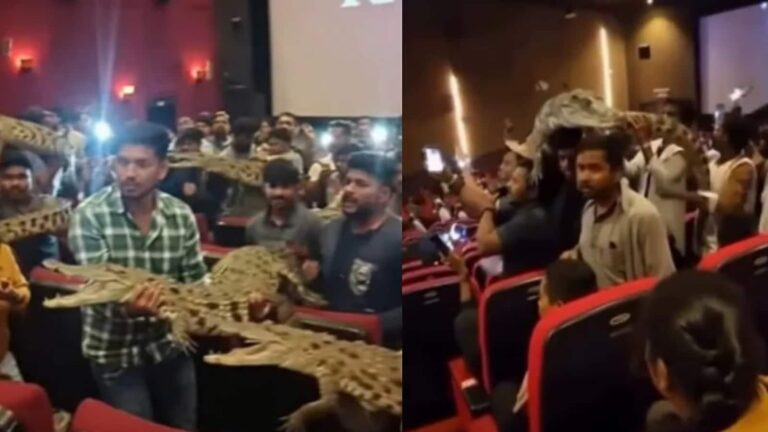 The Raja Saab: मगरमच्छ के साथ प्रभास की फिल्म देखने सिनेमाघर पहुंचे फैंस, वीडियो हुआ वायरल