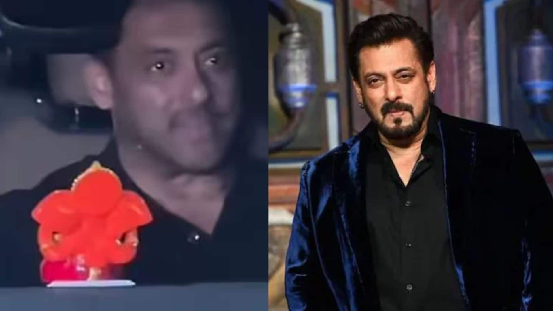 Salman Khan: सलमान खान की बुलेटप्रूफ कार में विराजे नए गणपति, वायरल वीडियो ने जीता फैंस का दिल