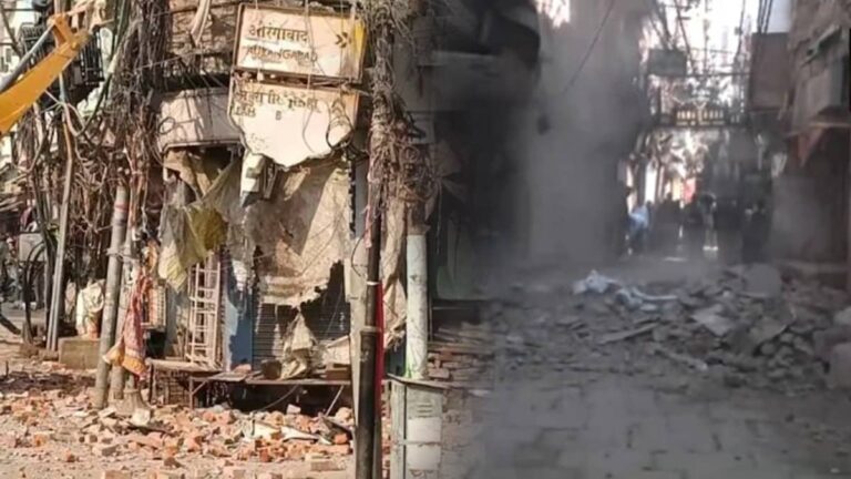 UP: वाराणसी के दालमंडी इलाके में फिर चला प्रशासन का बुलडोजर, कई घर हुए जमींदोज; मौके पर भारी सुरक्षा बल तैनात