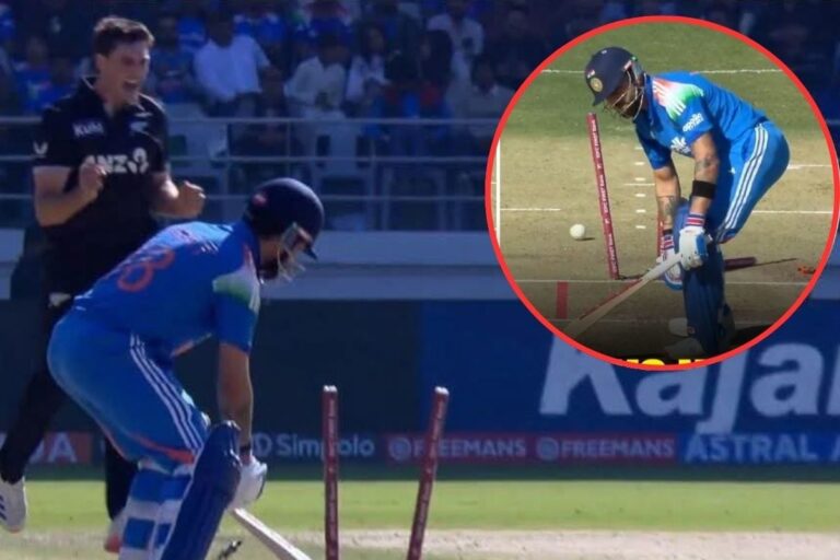 नौसिखिए बॉलर ने कोहली के उखाड़े स्टंप्स तो मैदान पर पसरा सन्नाटा, विराट भी हक्के-बक्के रह गए