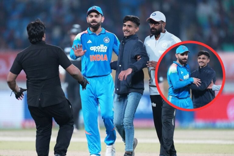 राजकोट वनडे में बड़ी चूक, सुरक्षा घेरा तोड़ विराट कोहली के पास पहुंचा फैन, आगे जो हुआ...