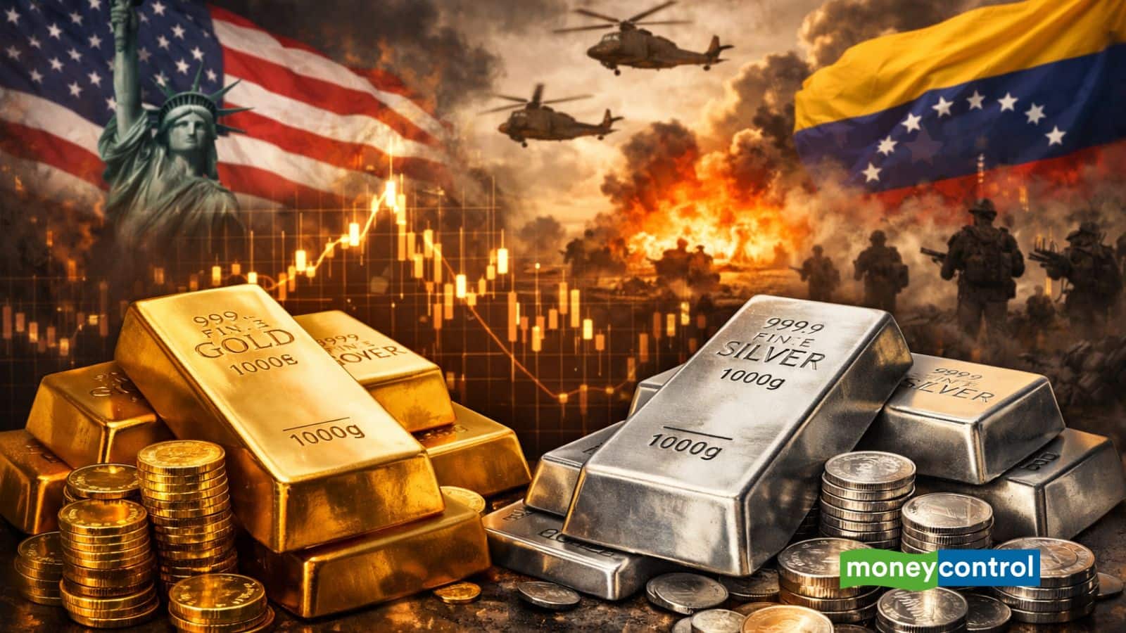 Gold-Silver Price: चांदी ₹8000 उछली, ₹2000 बढ़ा सोने का भाव, अमेरिका-वेनेजुएला विवाद का दिखा असर