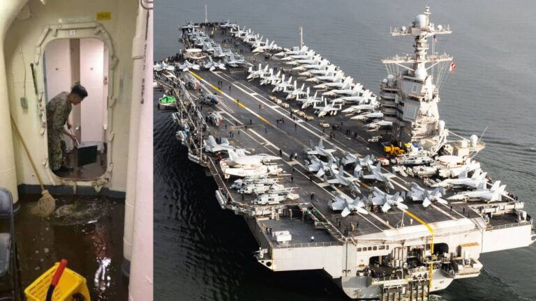 US Iran Conflict: समंदर में दुश्मनों से नहीं, अपने ही 'टॉयलेट' से जंग लड़ रहा अमेरिका का जंगी जहाज USS गेराल्ड आर. फोर्ड, चॉक हुए पाइप!